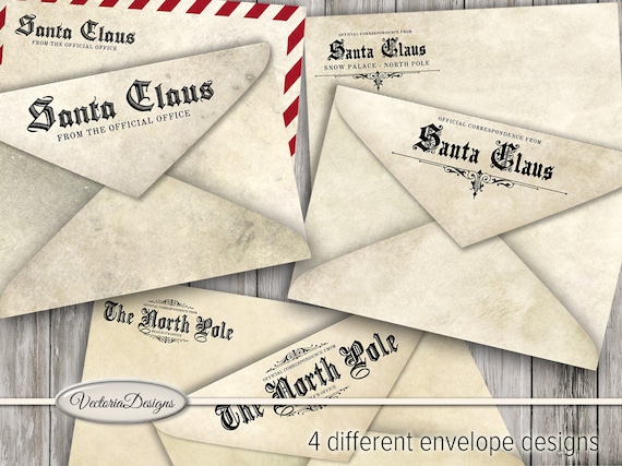 Santa Letter Template, Santa Envelope, Christmas Letter Package ...