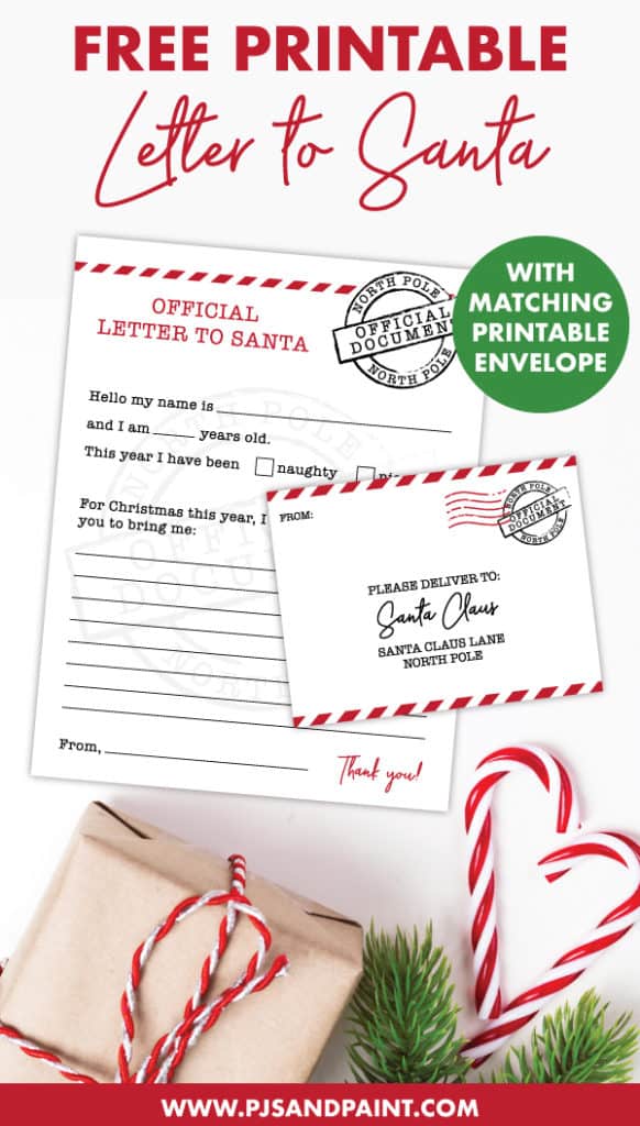 printable christmas envelopes from santa