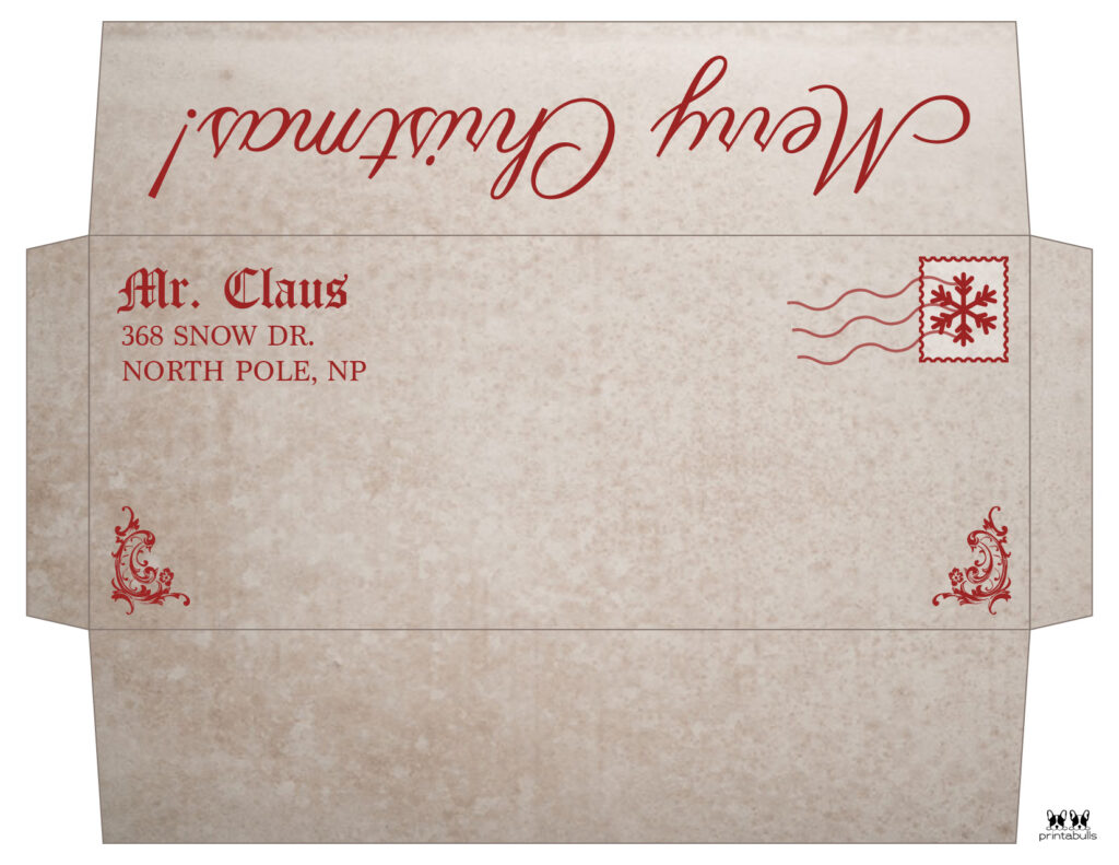printable christmas envelopes from santa