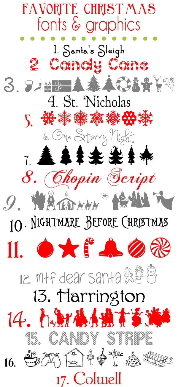 printable christmas fonts