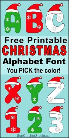 Christmas Font (Printable Alphabet Letters &  Clipart) - DIY ...