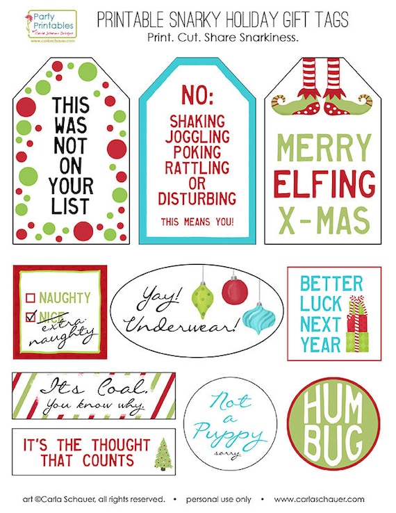 printable christmas gag gift tags