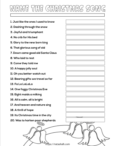 printable christmas games