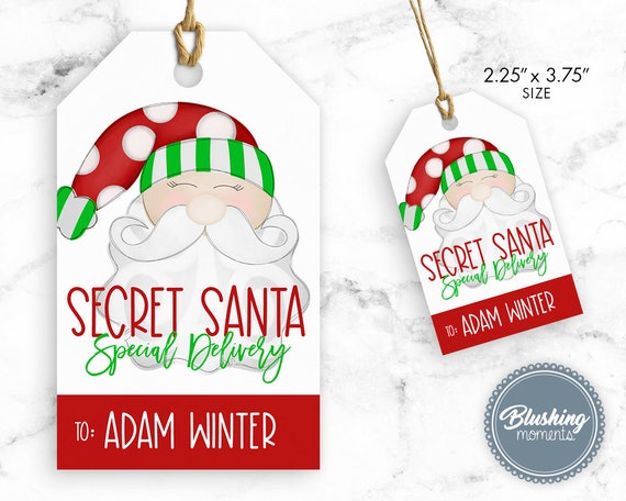 printable christmas gift tags santa