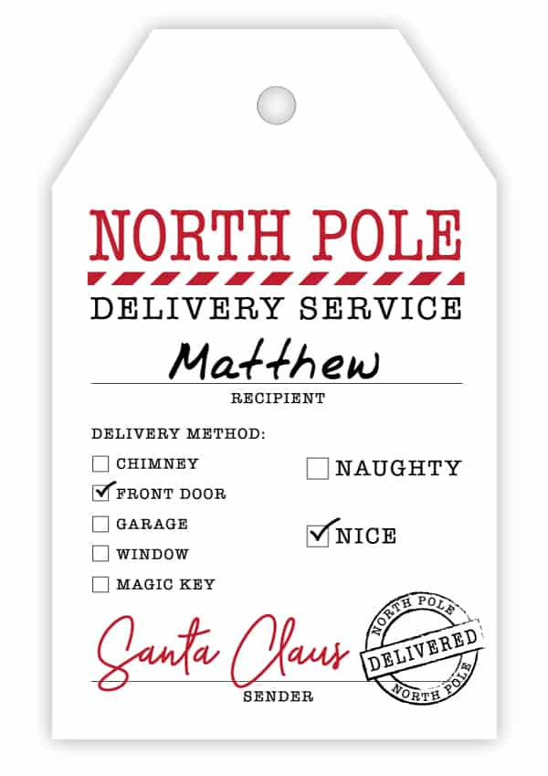 printable christmas gift tags santa