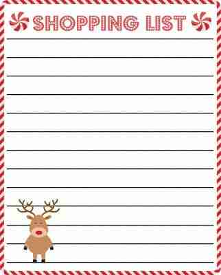 printable christmas grocery list