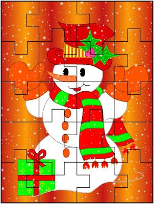FREE PRINTABLE CHRISTMAS JIGSAW PUZZLES