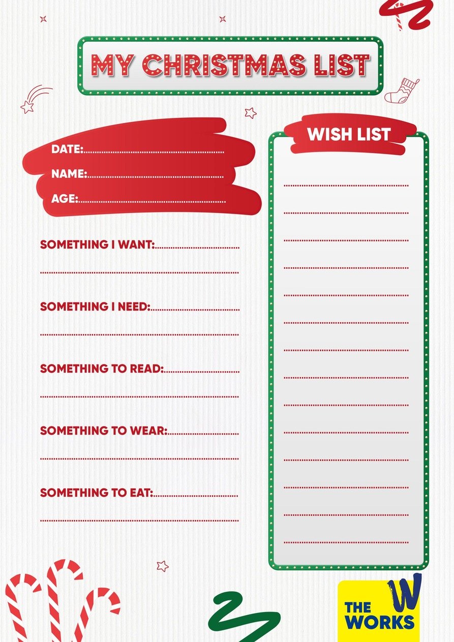 Free Printable Christmas List Download Free Printable Christmas List 