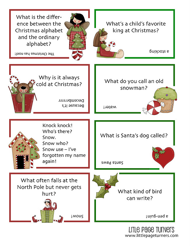 printable christmas lunchbox jokes