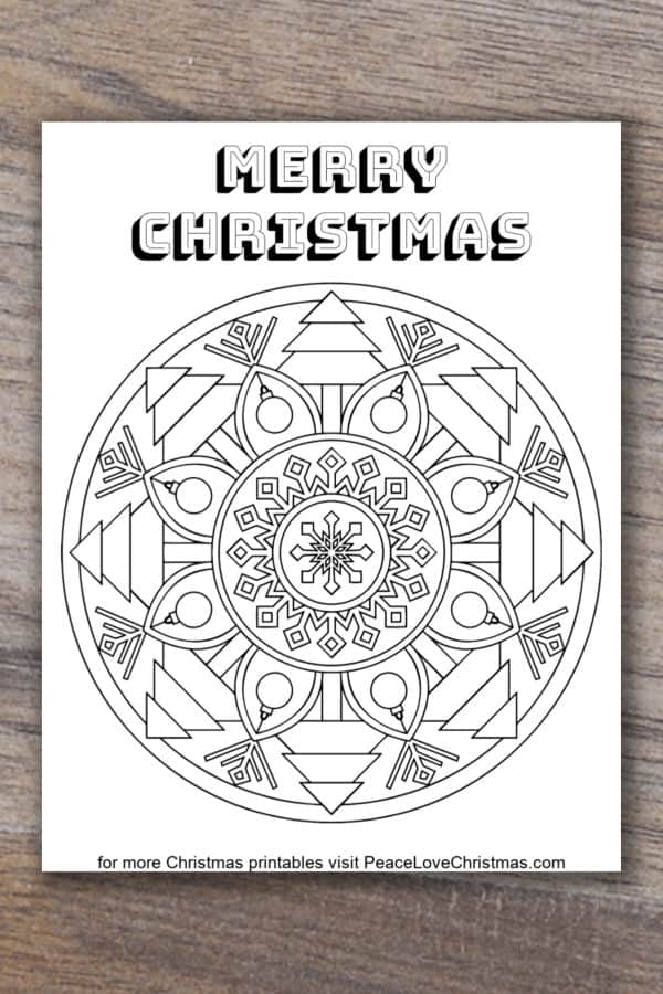 printable christmas mandalas