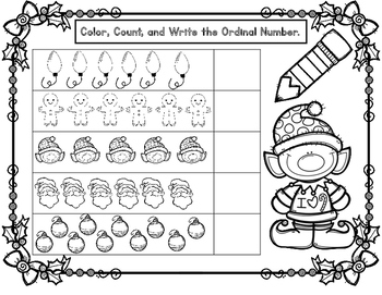 printable christmas math worksheets for kindergarten