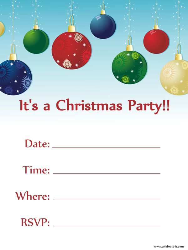 christmas party invitations