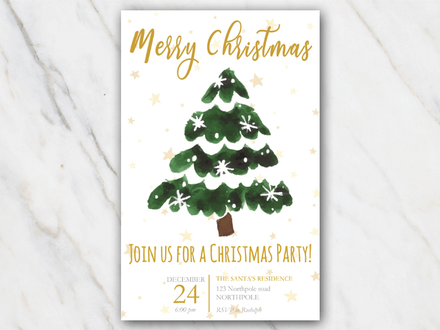 Free Printable Christmas Invitation Templates in Word!