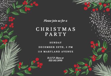 printable christmas party invitations