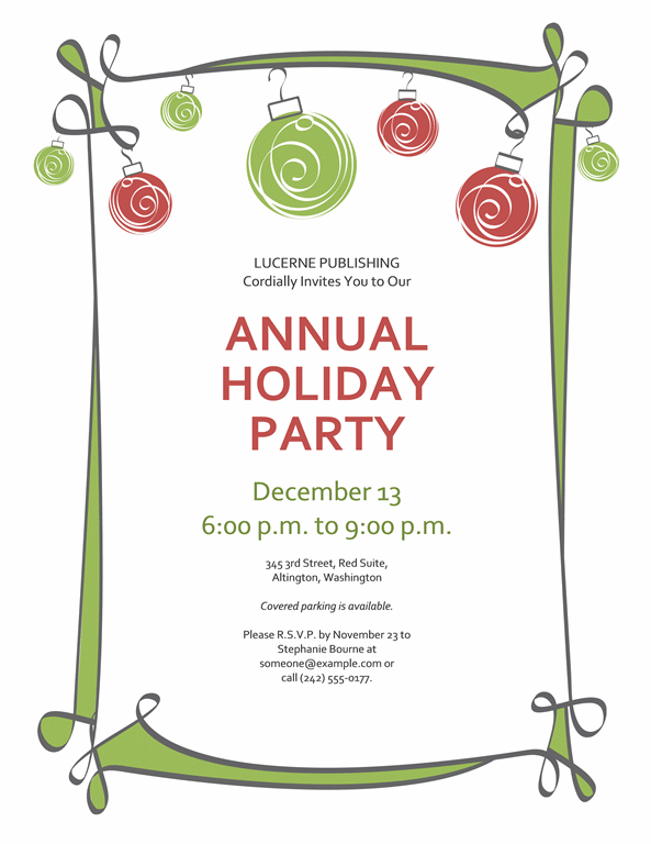 Download Free Printable Invitations of Holiday party invitation ...
