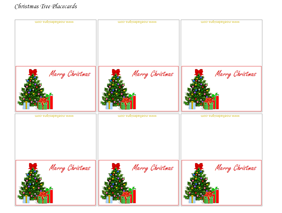 printable christmas place cards uk
