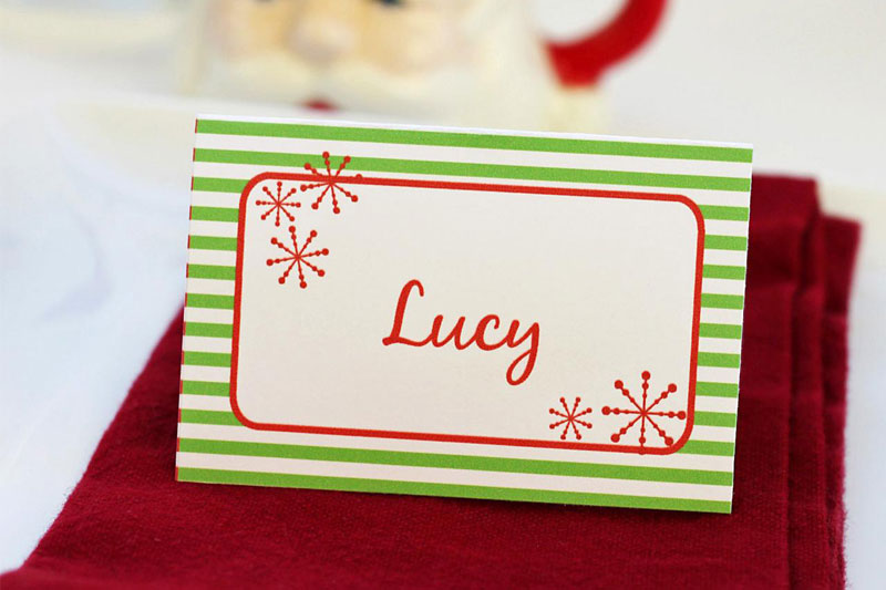 printable christmas place cards uk