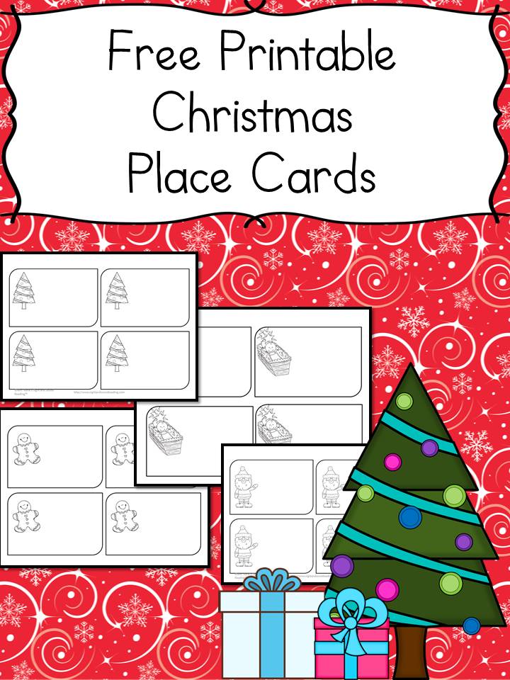 printable christmas place name cards