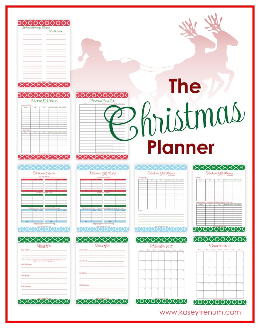 printable christmas planner 2017