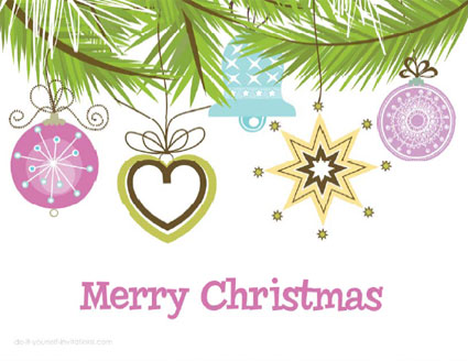 Printable Christmas Invitation Postcards