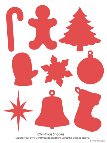 printable christmas shapes