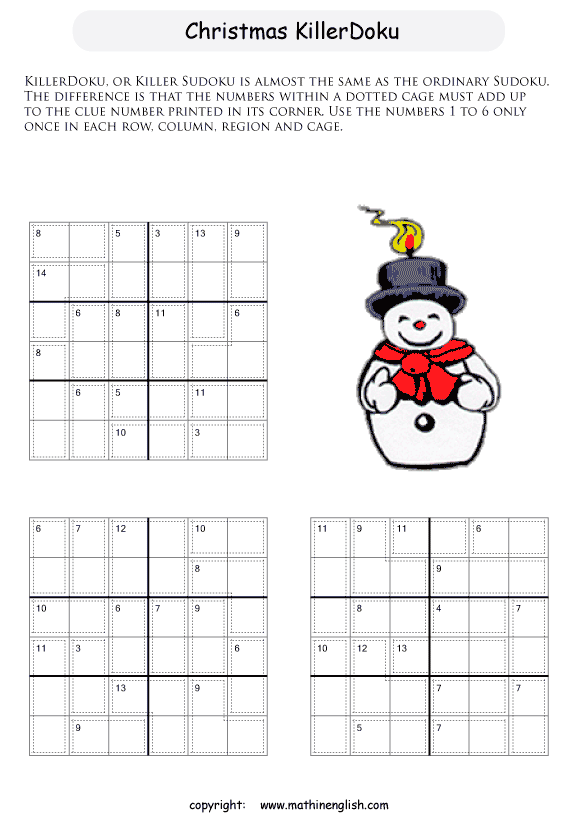 Free printable christmas sudoku puzzles Download Free printable Free printable christmas sudoku puzzles Download Free printable