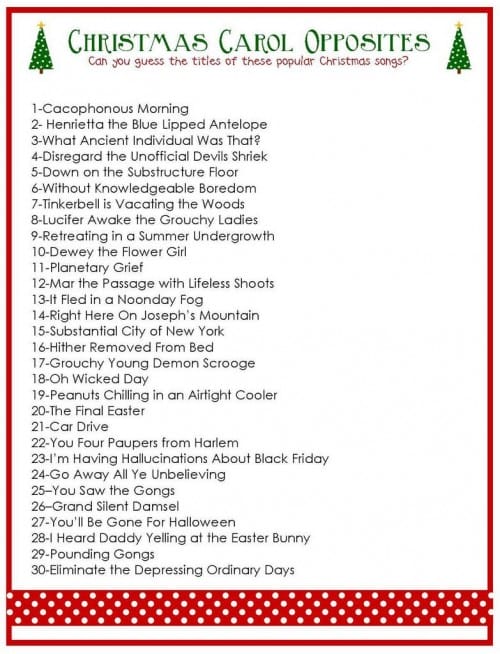 Christmas Trivia Quiz Free Printable - The Crafting Chicks