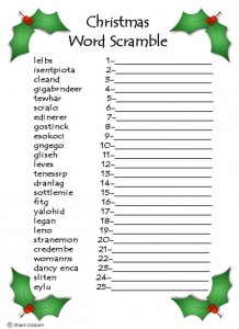 Free Christmas Word Scramble Printable - 24/7 Moms