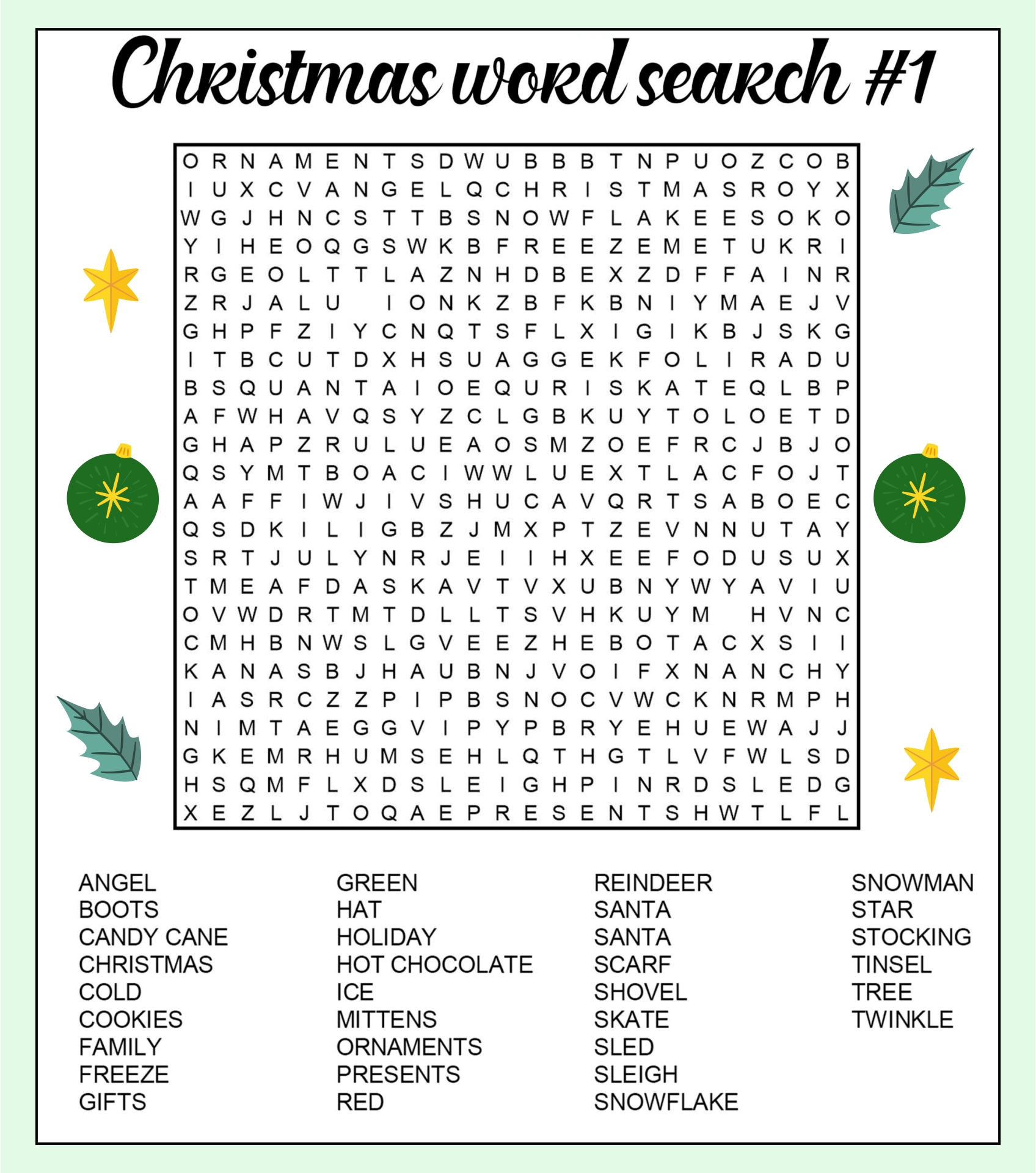 Christmas Word Search Difficult Printable Fanny Printable Christmas Word Search Difficult Printable Fanny Printable
