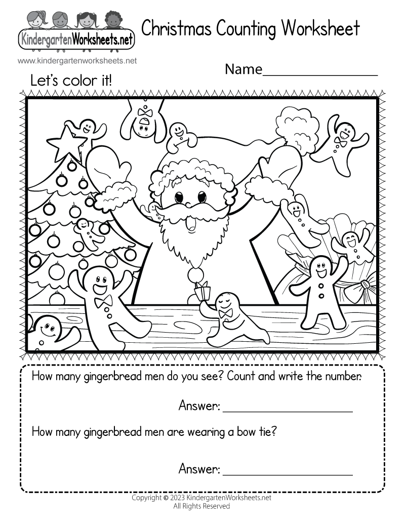printable christmas worksheet free