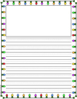 printable christmas writing paper for kindergarten