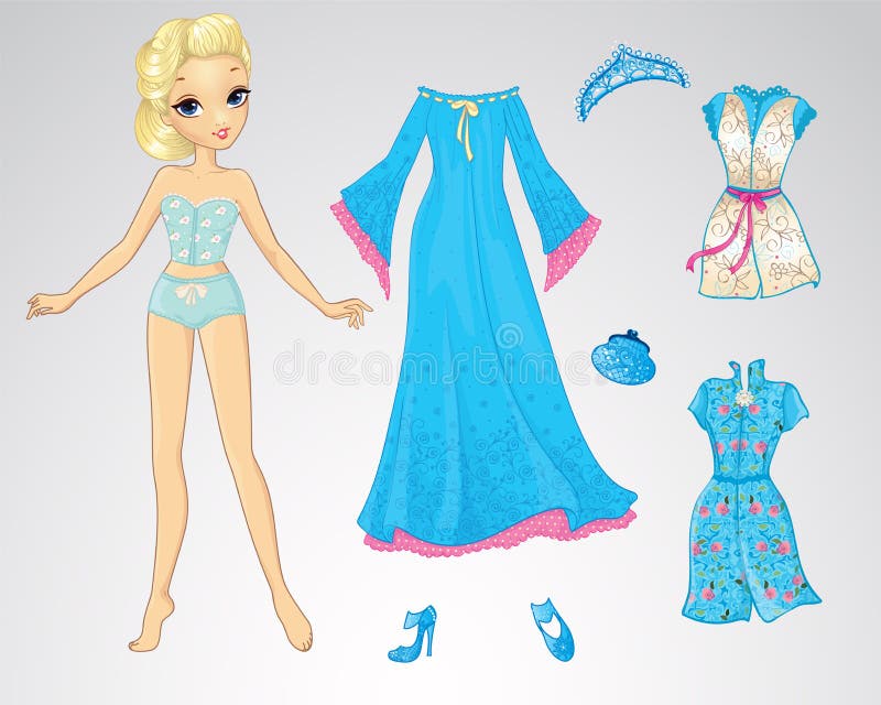 Paper Doll Princess Stock Illustrations - 772 Paper Doll Princess ...