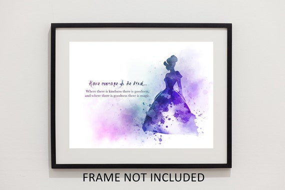 #disney #princess #cinderella #quotes Wood Print