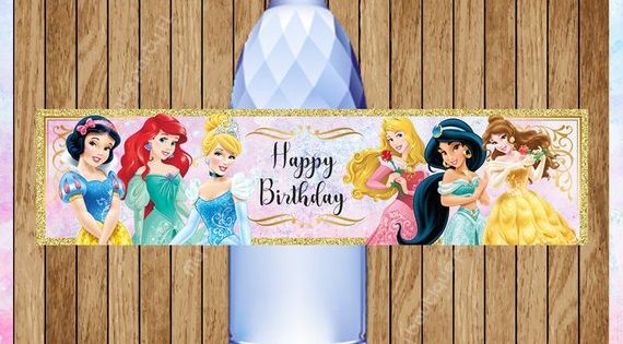 Princess Water Bottle Labels, Printable Princess water labels ...