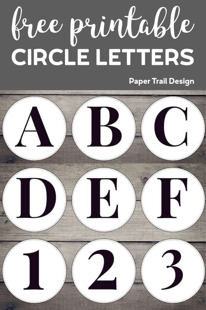 Free Printable Circle Banner Letters {Entire Alphabet} - Paper ...