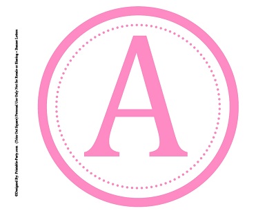 printable circle banner letters