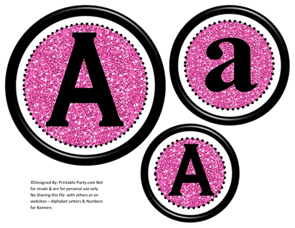 printable circle banner letters