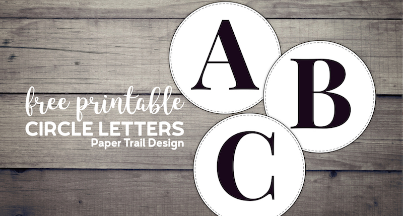 Free Printable Circle Banner Letters {Entire Alphabet} - Paper ...