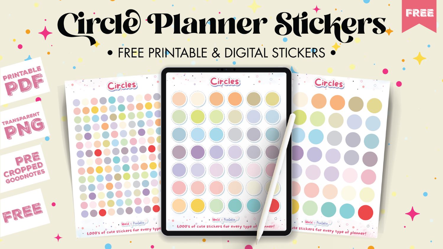 printable circle stickers