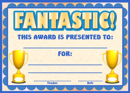 printable classroom certificates