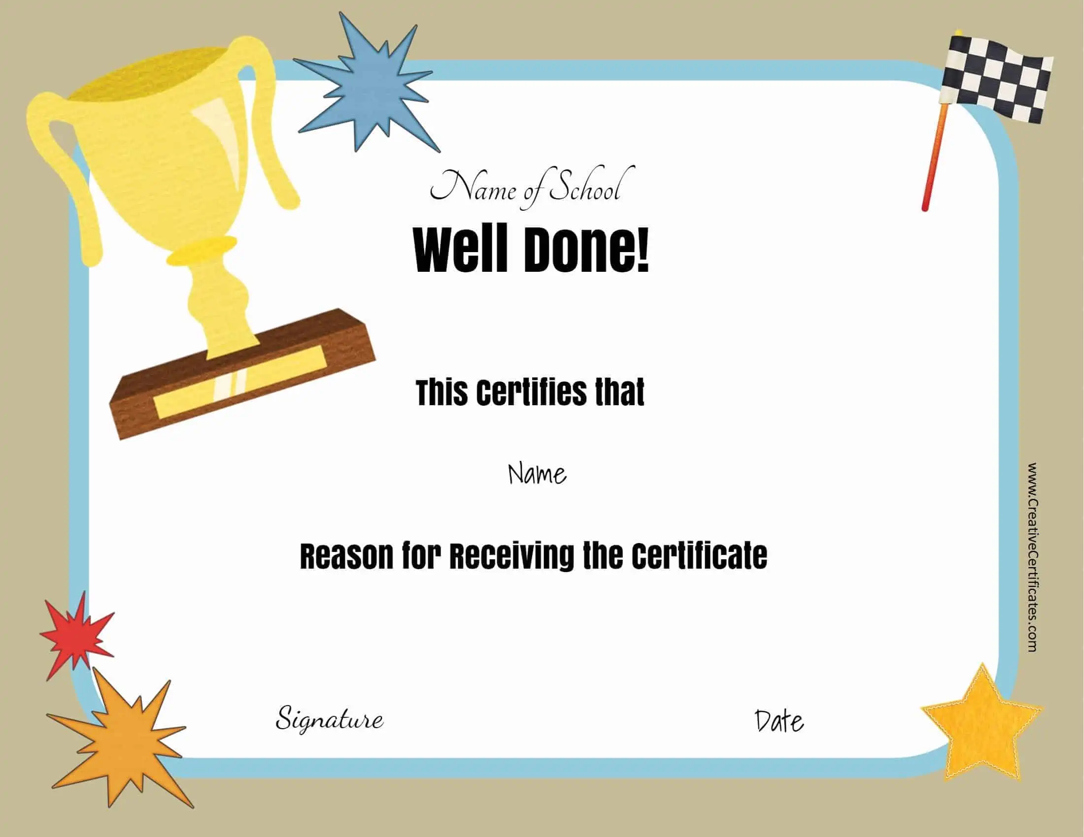 printable classroom certificates