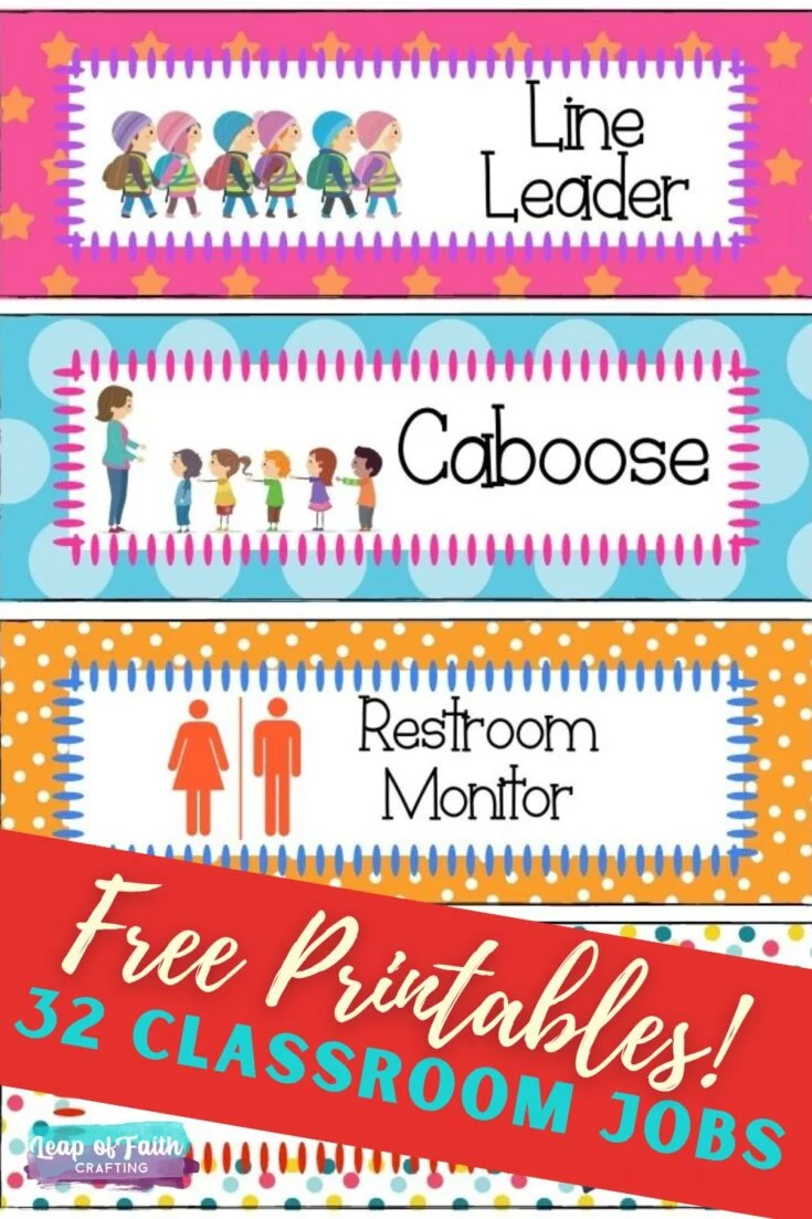FREE Printable Classroom Jobs PDF to Use Now! - Leap of Faith Crafting - Worksheets Library free-printable-classroom-jobs-pdf-to-use-now-leap-of-faith-crafting-worksheets-library