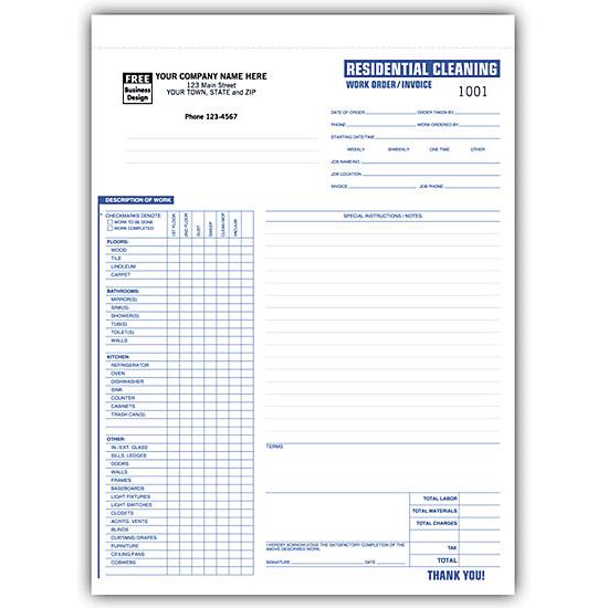 House Cleaning Invoice | DesignsnPrint