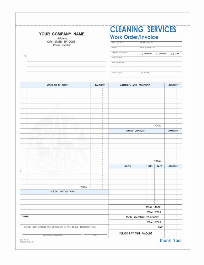 40 Cleaning Services Invoice Template | Markmeckler Template Design