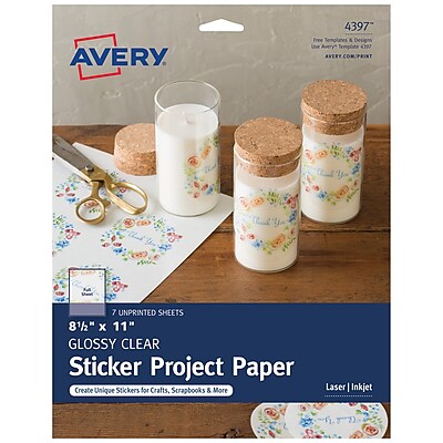 printable clear sticker paper staples