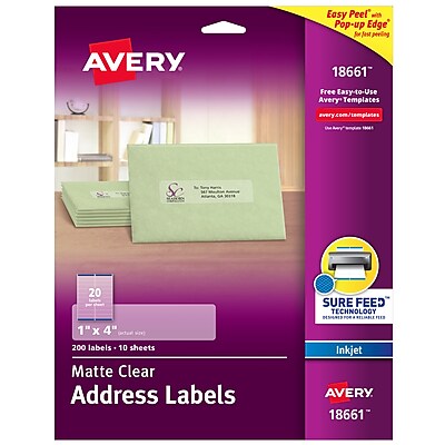 printable clear sticker paper staples