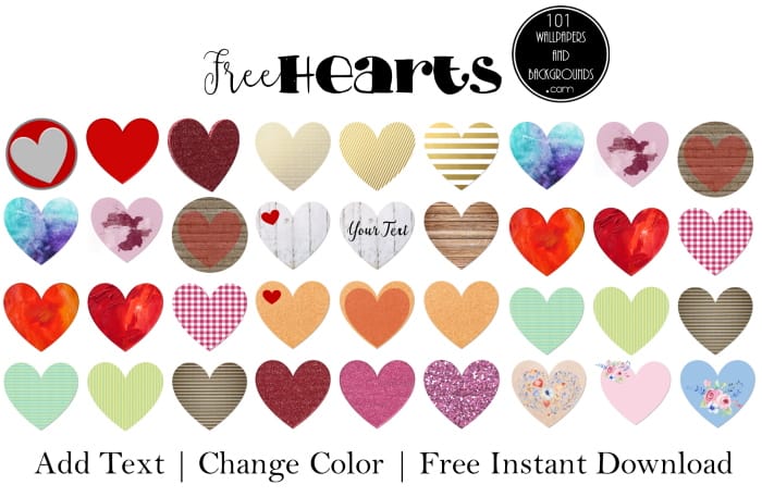 printable clip art hearts