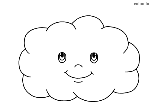 Clouds coloring pages » Free &  Printable » Cloud coloring sheets