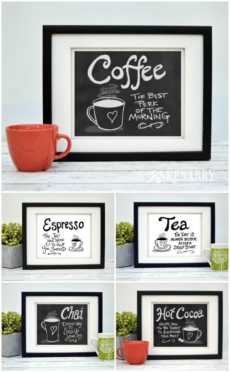 printable coffee wall art
