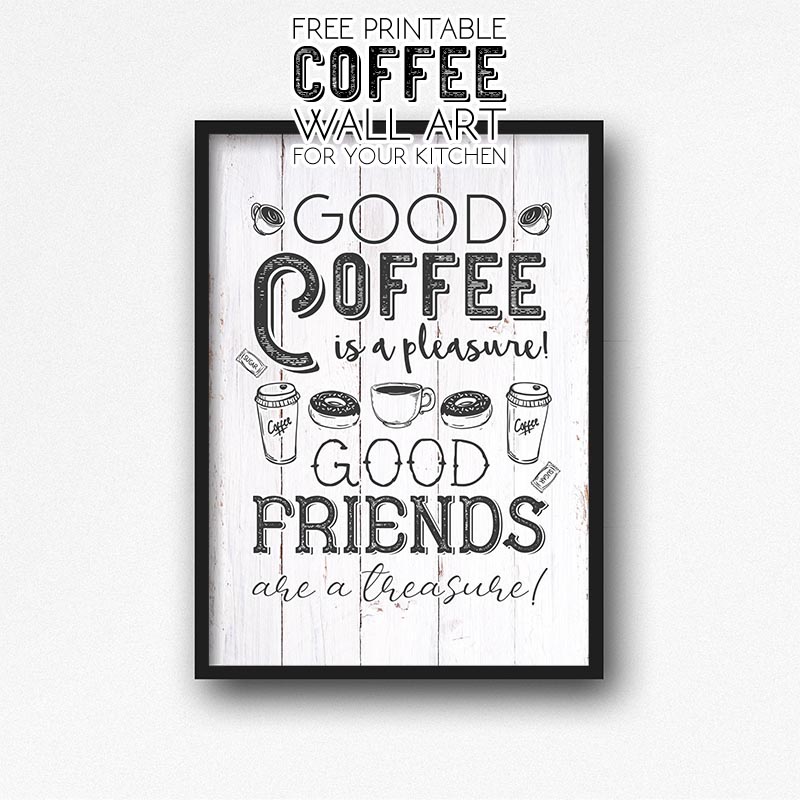 printable coffee wall art